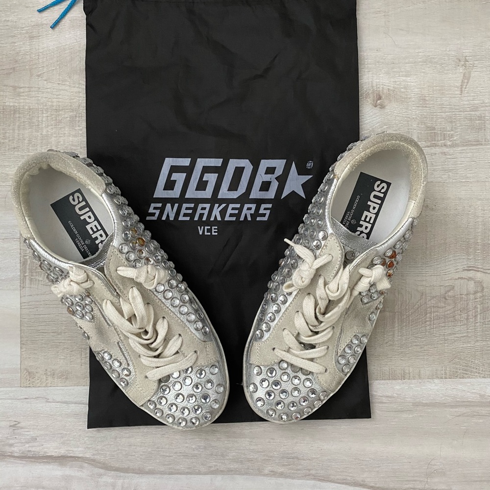 Golden Goose Glittery Superstar Sneakers